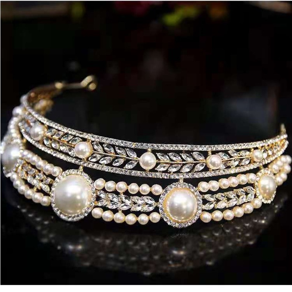 Elegant Pearl and Crystal Headband